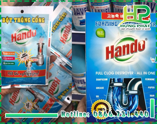 Bột th&ocirc;ng bồn cầu Hando l&agrave; g&igrave;