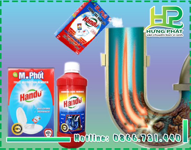 Bột th&ocirc;ng bồn cầu Hando